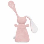 Gepersonaliseerde Konijnen Knuffel met Naam - Handgemaakt - Mini wafelstof oud roze