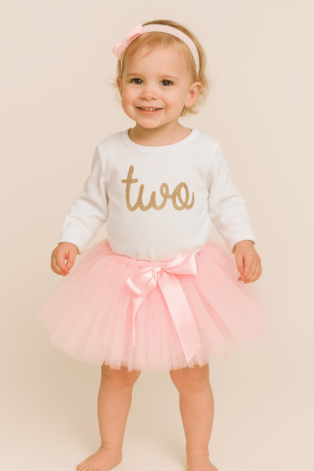 Verjaardag Set Meisje met Tutu & T-Shirt – Leeftijd 2, 3 of 4 Jaar – Perfect voor Verjaardagsfeestje