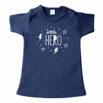 Blauwe peuter t-shirt little hero - 86