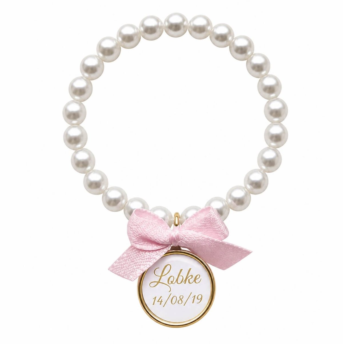 Parelarmband met  naam of foto of tekst – Gepersonaliseerd cadeau voor jong & oud