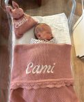 Oud roze gebreid