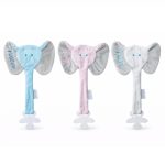 Gepersonaliseerd Olifant Speendoekje met Naam – Geborduurd Tutpopje – 21x17 cm