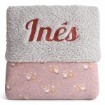 Vosjes baby deken met teddy fleece gepersonaliseerd met geborduurde naam