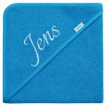 azuur blauwe badcape