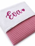 Donker oud roze babydeken