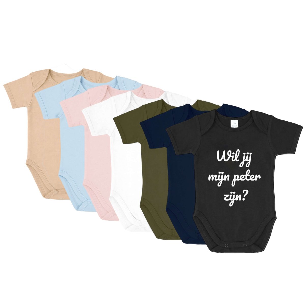 Baby romper / body met tekst – Personaliseerbaar - Maat 56