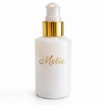 Zeeppompje met eigen tekst – Luxe wit & goud handzeep (100ml)