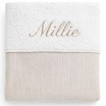 Gepersonaliseerd Beige Babydeken met Naam - Extra Zacht en Comfortabel