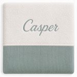 Gepersonaliseerd Oud Groen Babydeken met Naam - Extra Zacht en Comfortabel