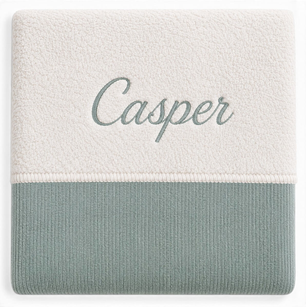 Gepersonaliseerd Oud Groen Babydeken met Naam - Extra Zacht en Comfortabel